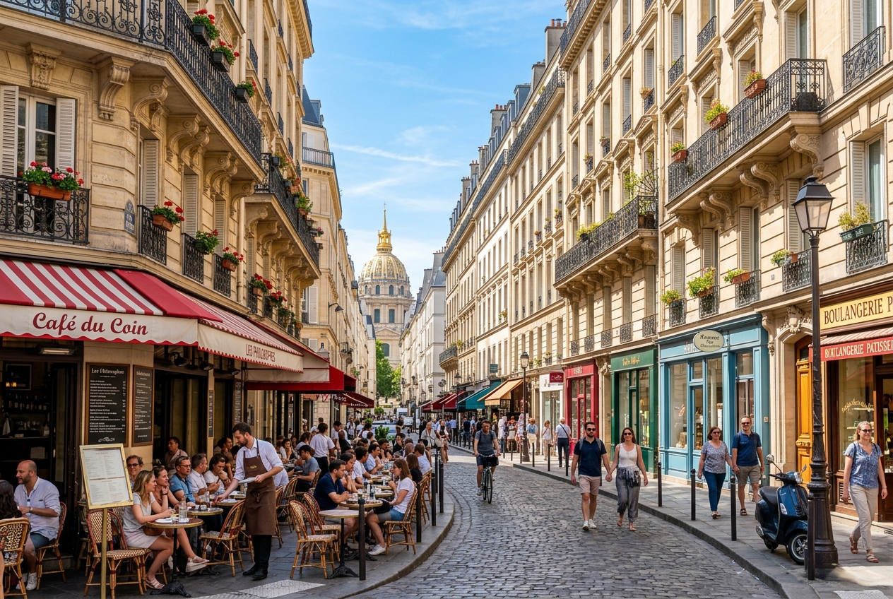 European architecture and street view